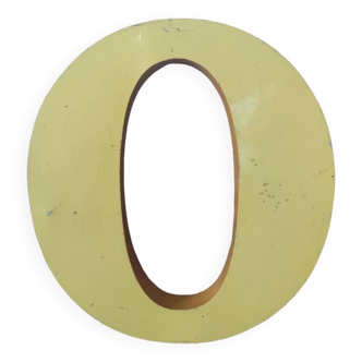 Large metal sign letter O