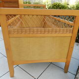 Bed child vintage rattan