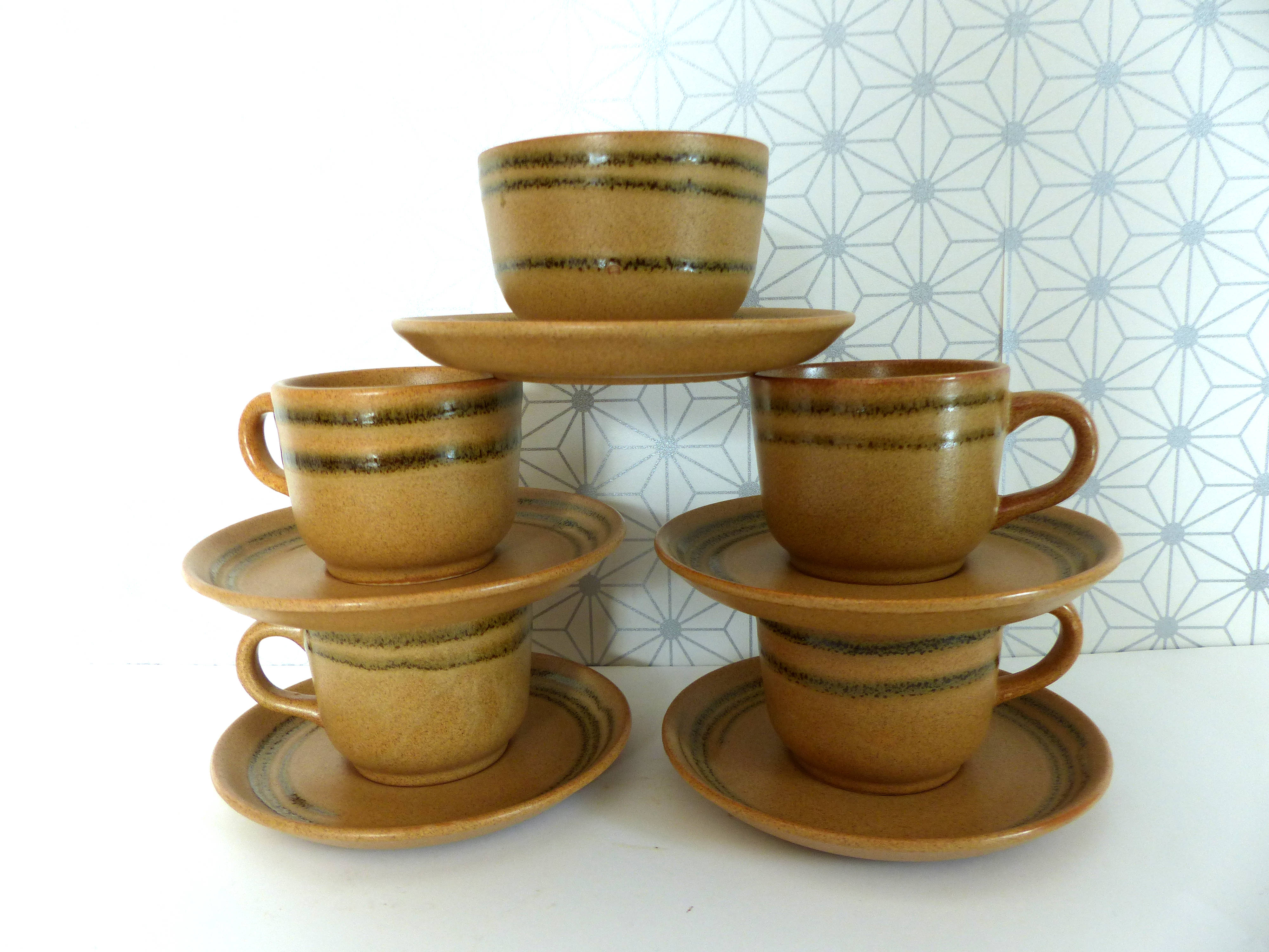 Sarreguemines sandstone coffee service