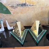 Set of 2 1980s modernist wall light Alaska Lux Lighting House Inc., Germany.