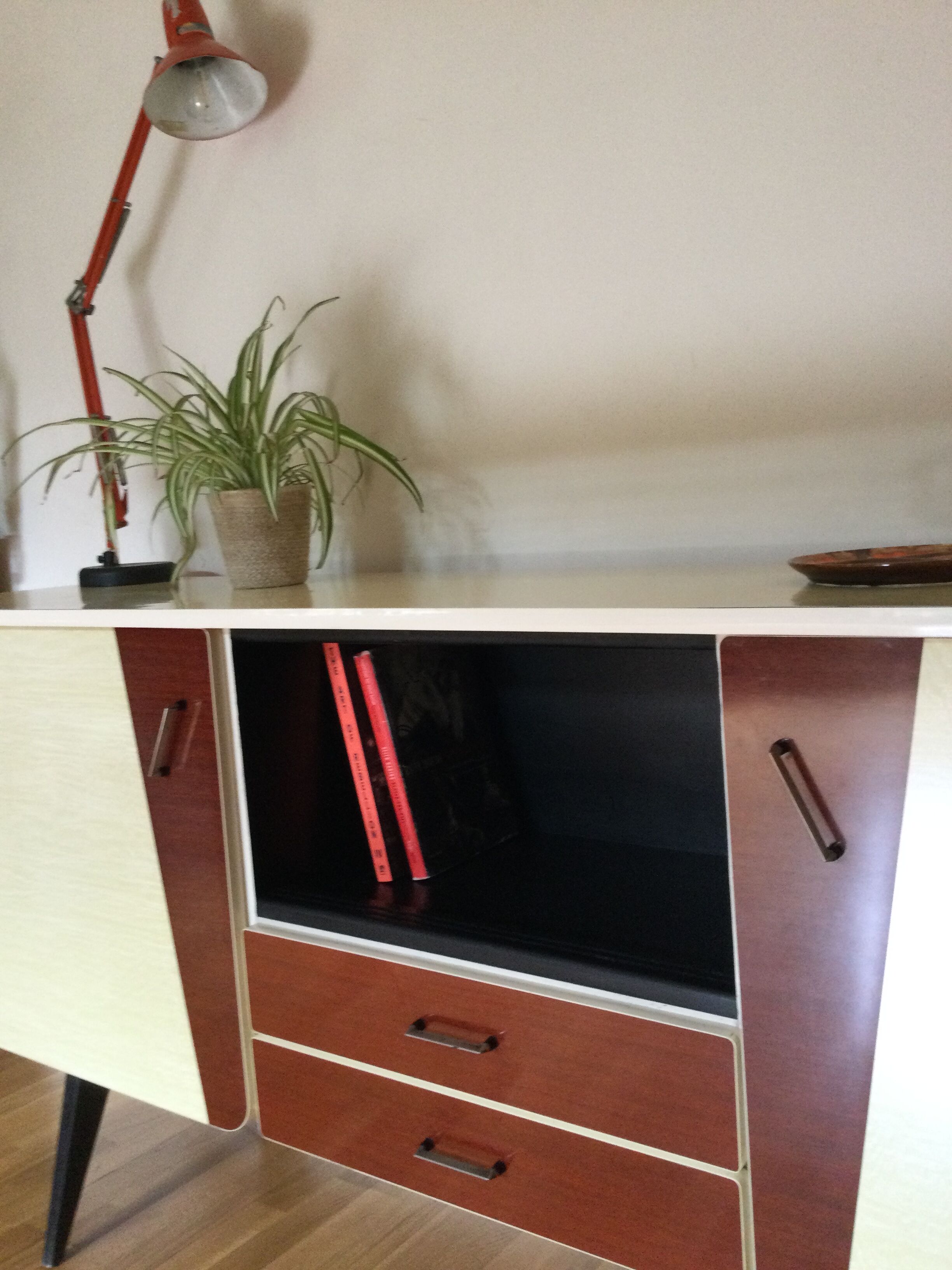 Enfilade vintage bois et formica