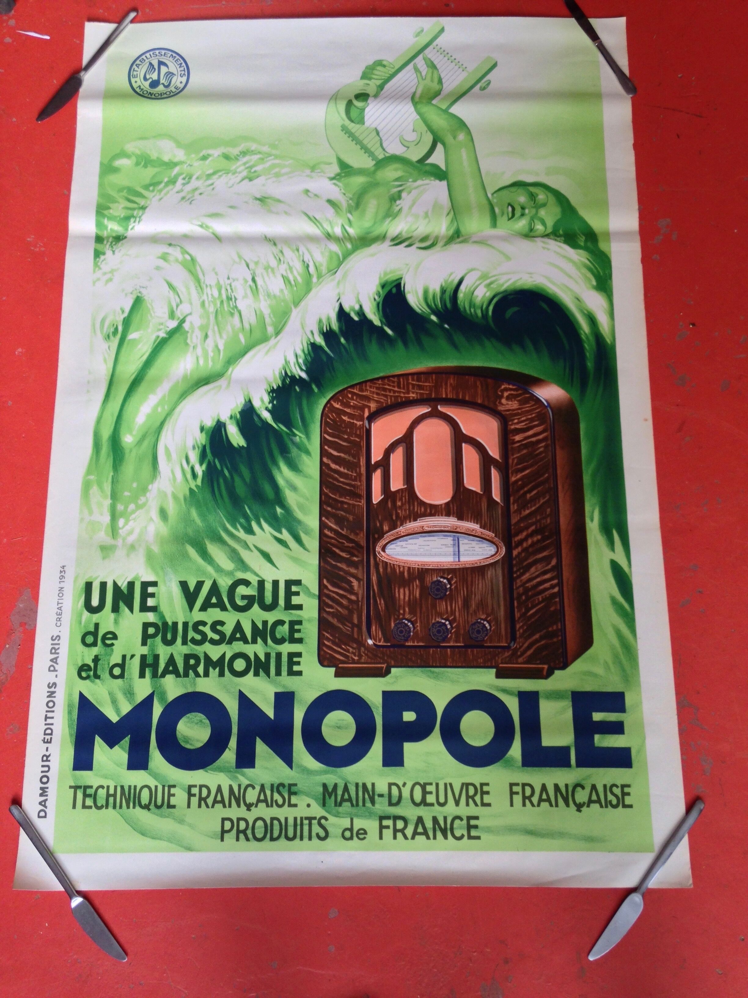Lithographic radio Monopole poster