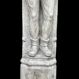 Neo-Gothic stone fireplace