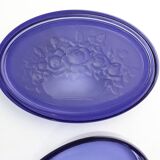 Blue glass Val-Saint-Lambert Vide-Poche, Belgium ca. 1900