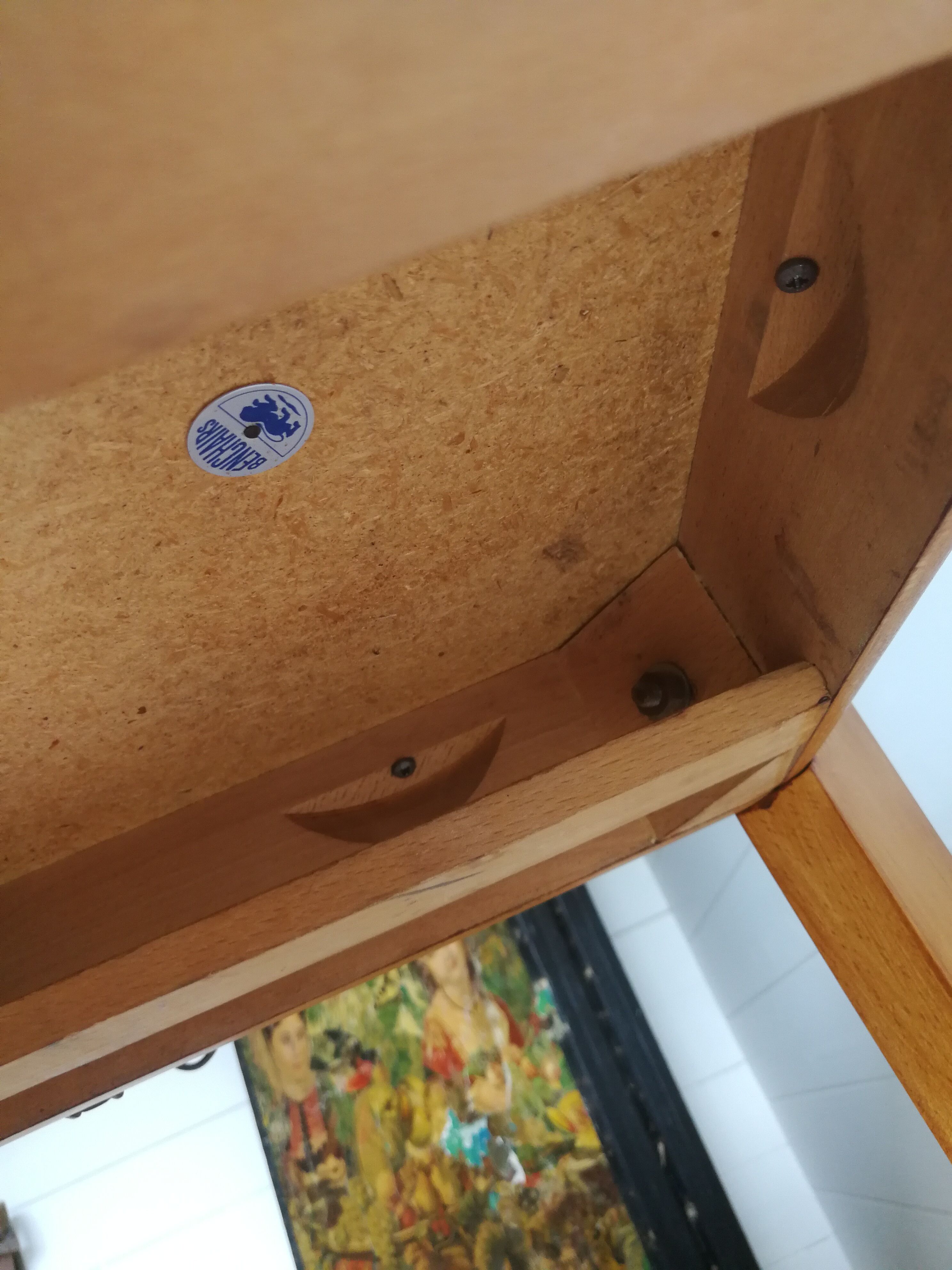1950’S Blue Formica Drop Leaf Kitchen Dinning Table With Wooden Legs, Vintage, Retro, Mid Century.
