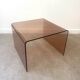 Side table - end table Miche Dumas smoked Plexiglass