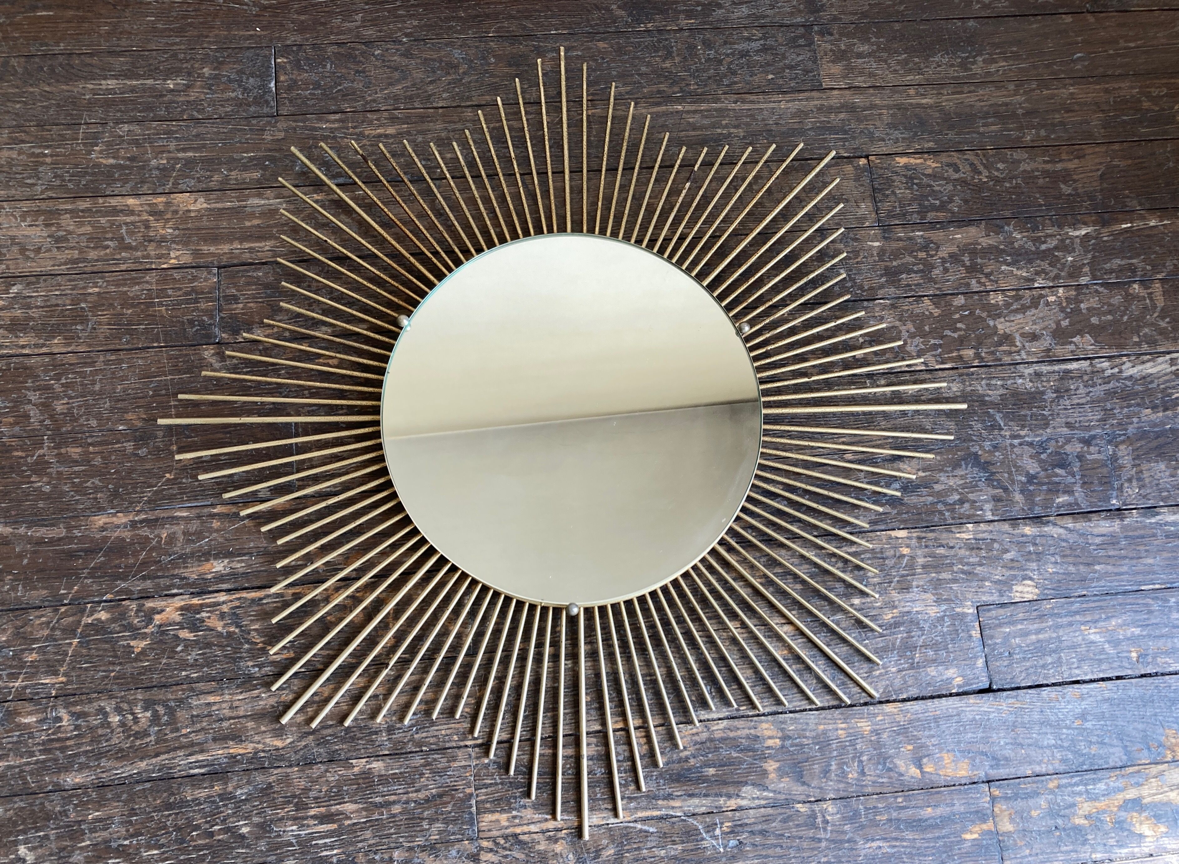 Sun mirror 1960 rn gilded metal