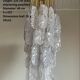 Vintage murano glass leaf chandelier, 1970s