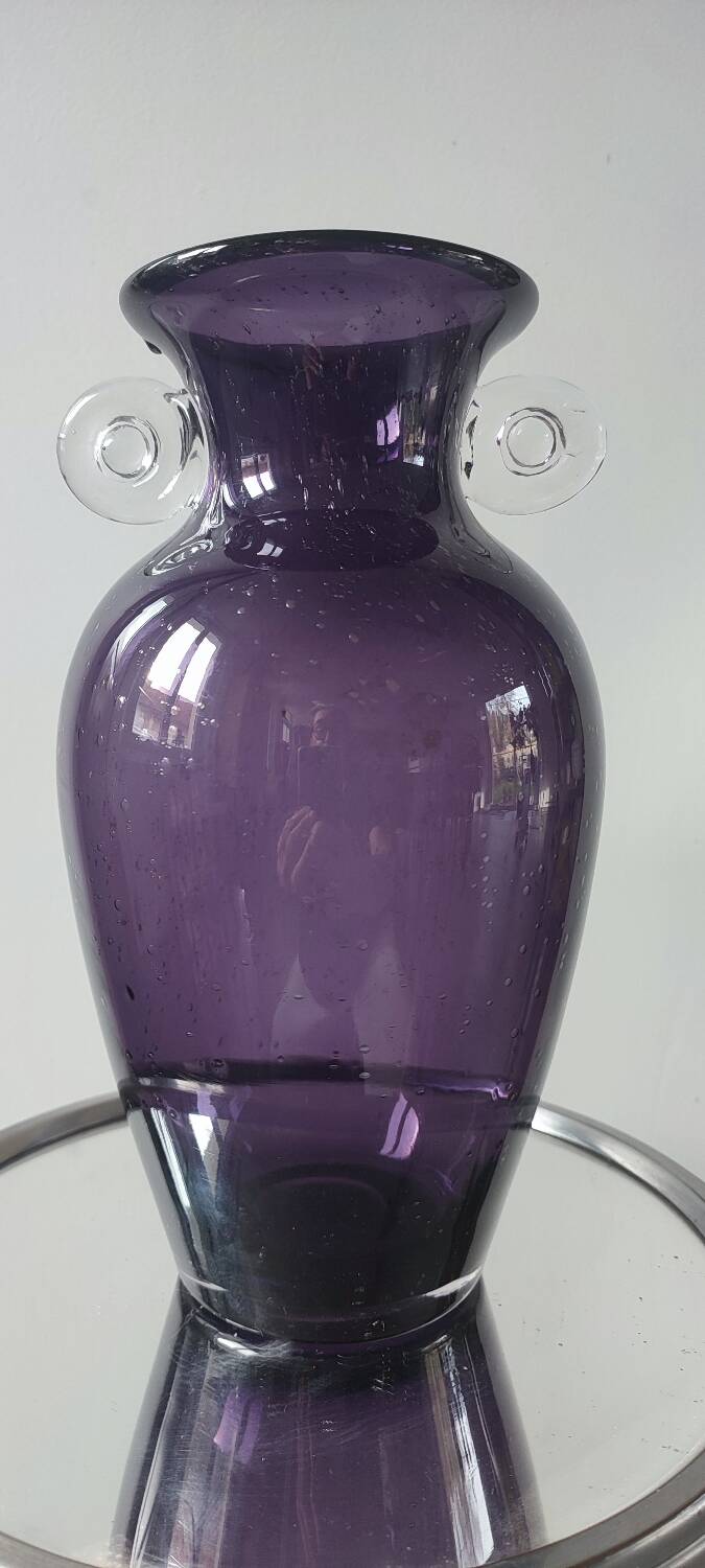 Vintage Italian vase in blown art glass