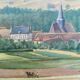 Impressionist painting HST Landscape with vines A. Guilbert 1892 éc. Chatou