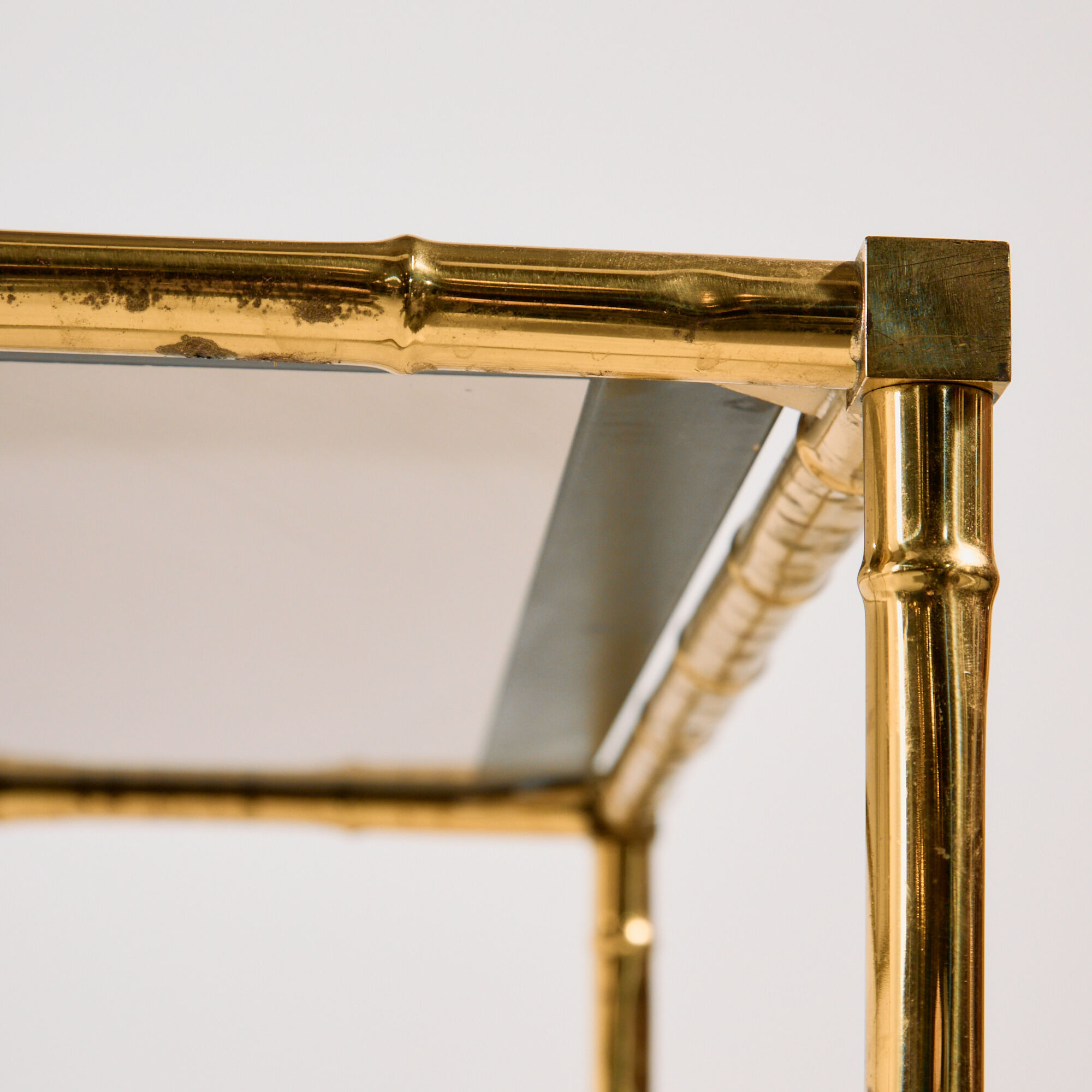 Brass coffee table, set of 3