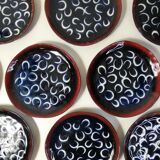 11 flat plates ceramic Moon