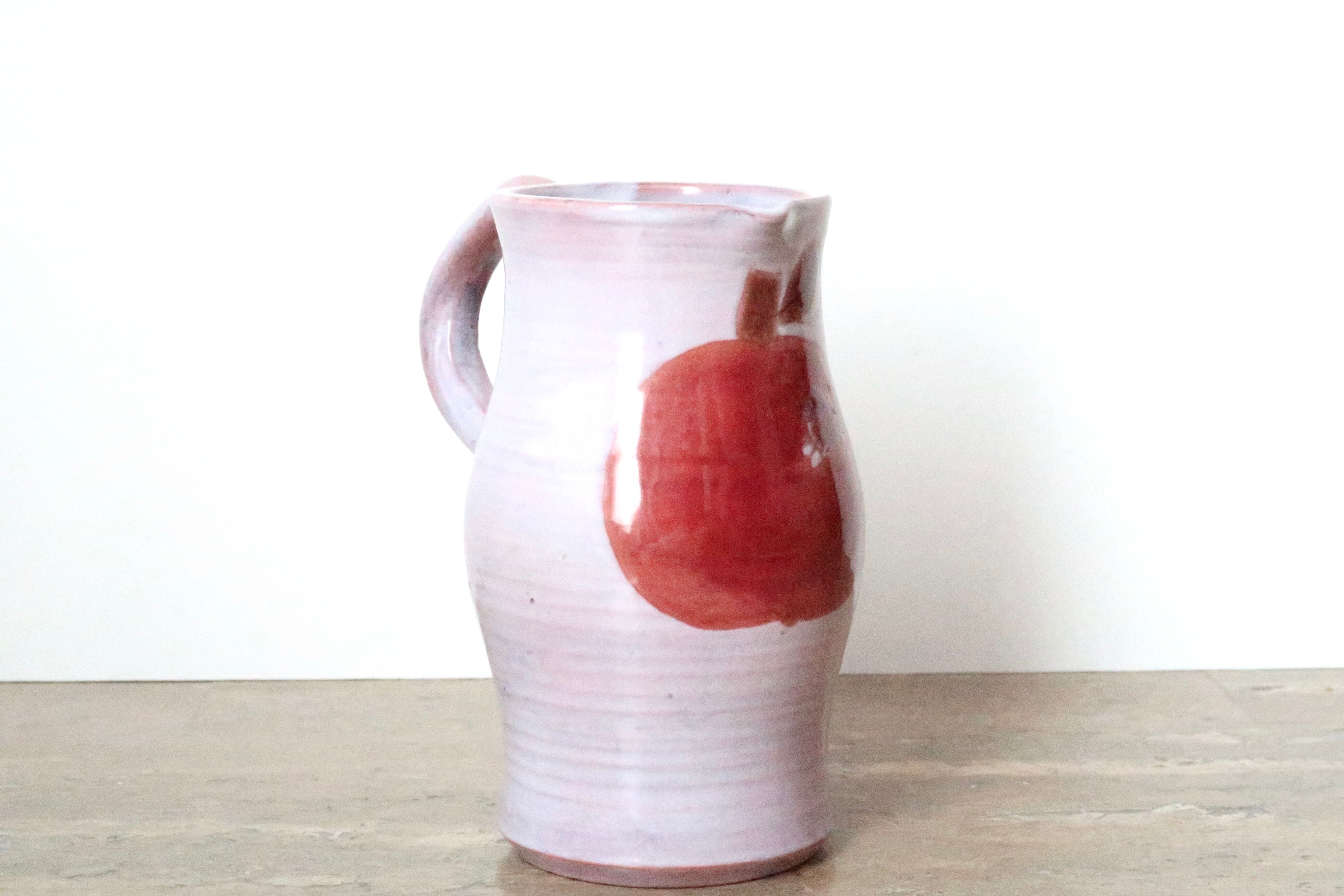 Ceramic pitcher by Jean and Robert Cloutier, 70s