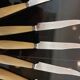 10 couteaux en corne virole en argent