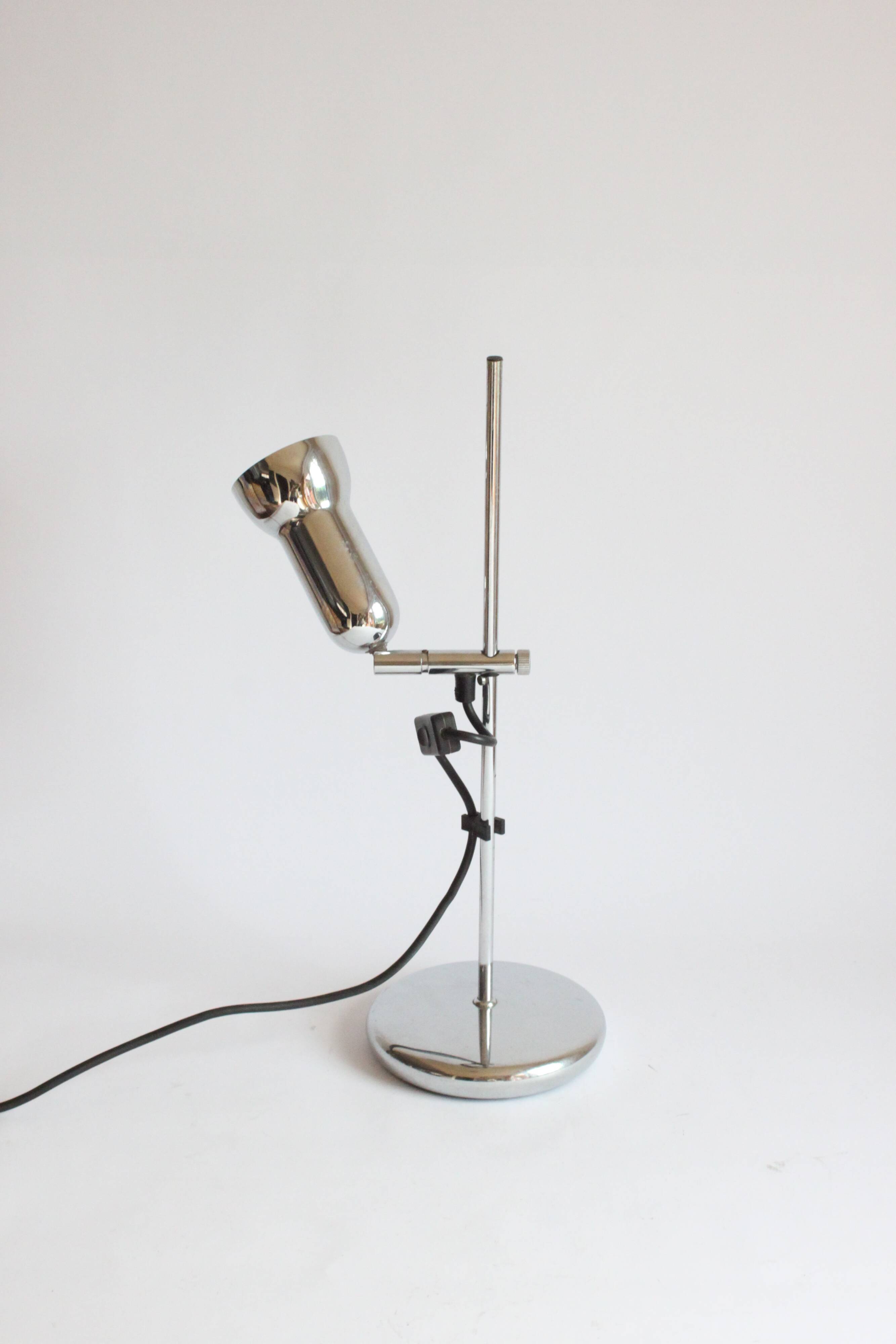 Lampe de bureau chromée par OMI, années 1960