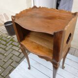 Louis XV bedside table in solid walnut