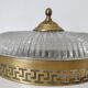 Ceiling light glass and brass Lucien Gau