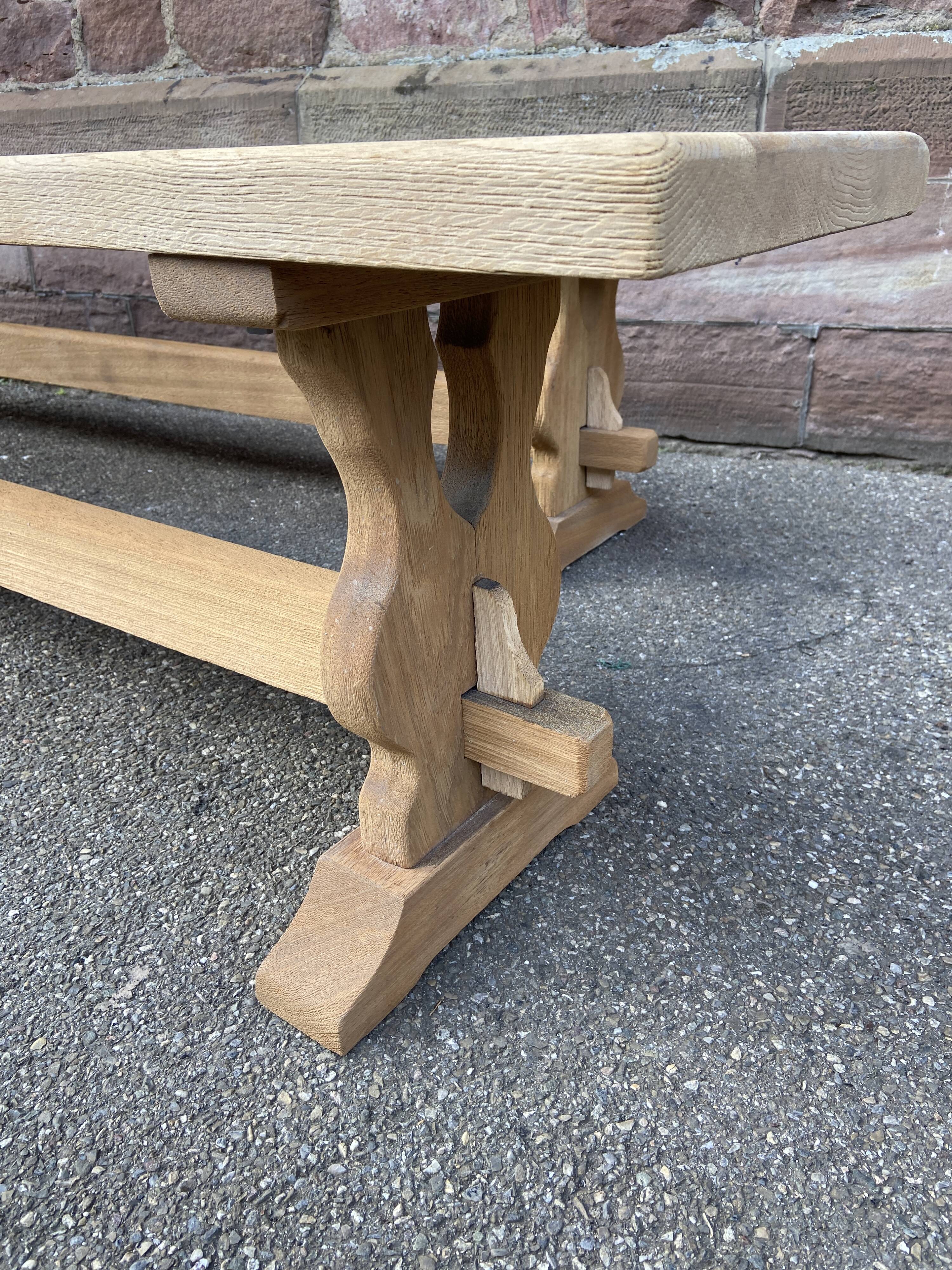 Pair of benches style monastery in raw solid wood
