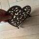 Cast iron heart trivet