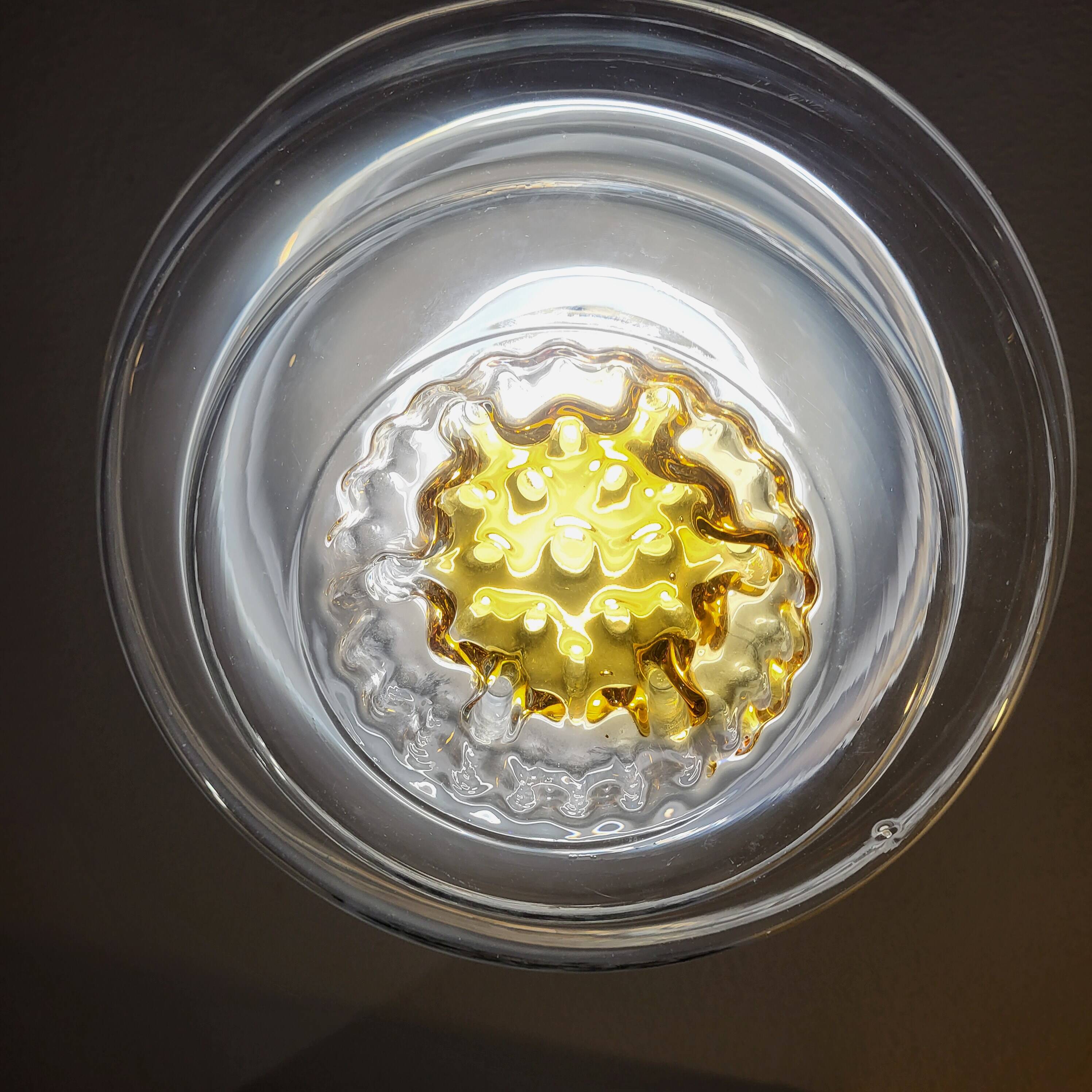 Murano glass mushroom pendant light by Mazzega Italy 1960.70