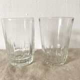 Mismatched vintage water glasses