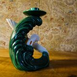 Barbotine candle holder from the 50s.