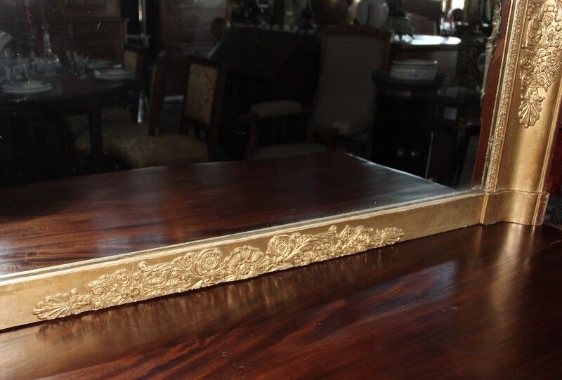 Miroir doré empire XIXème 125x179cm
