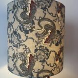 Special accent lamp made from MCM vase with Japanese dragon shade.