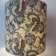 Special accent lamp made from MCM vase with Japanese dragon shade.