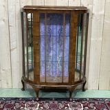 English walnut showcase from the 1930s