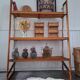 Vintage bakery shelves, old trade furniture