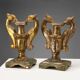 Antique vases in gilded and lacquered wood, Italy, 19th century