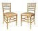 Paire de chaises en bois doré imitant le bambou