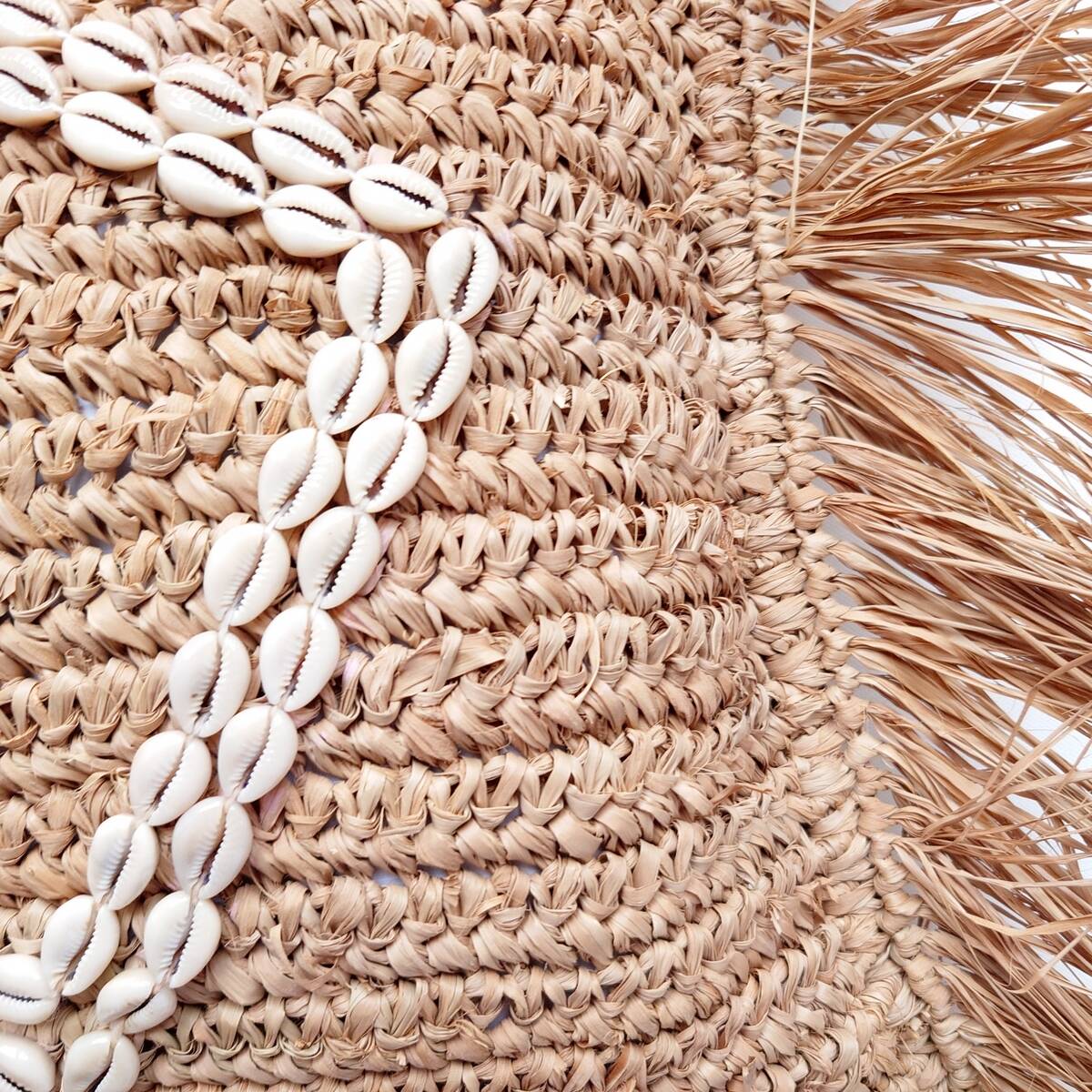 Housse de coussin Zara en raphia, 40x40
