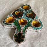 Artisanal snail plate in glazed earthenware