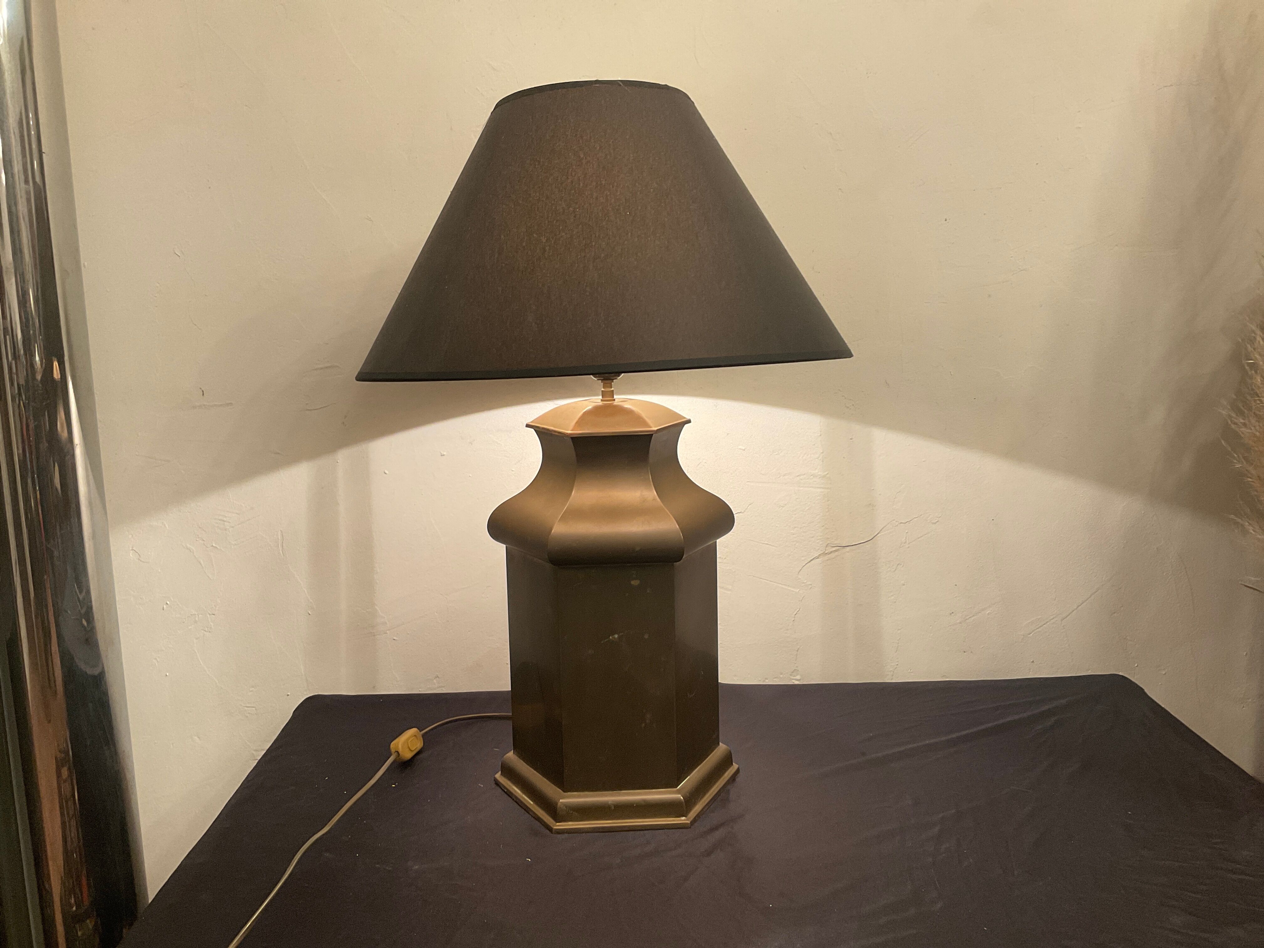 Lampe de table en cuivre vintage