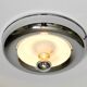 Round metal chrome ceiling or wall lamp from Italy | Space Age Design