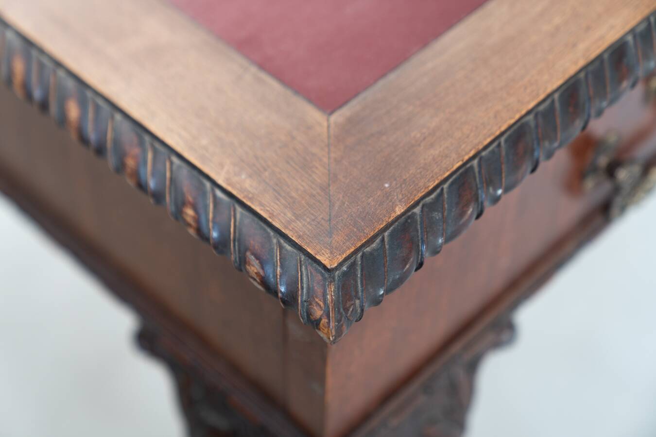Late 19th/Early 20th Century Edwardian Desk with Lion Paw Feet