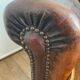 Pair of english leather club armchairs 1930 30 art deco