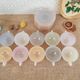 Set of 10 cups and under cups harlequin Arcopal France - vintage