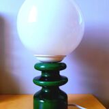 Space Age ceramic and opaline lamp, 1970