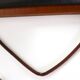 Two coat hangers, wood, leather and black leather, 70s