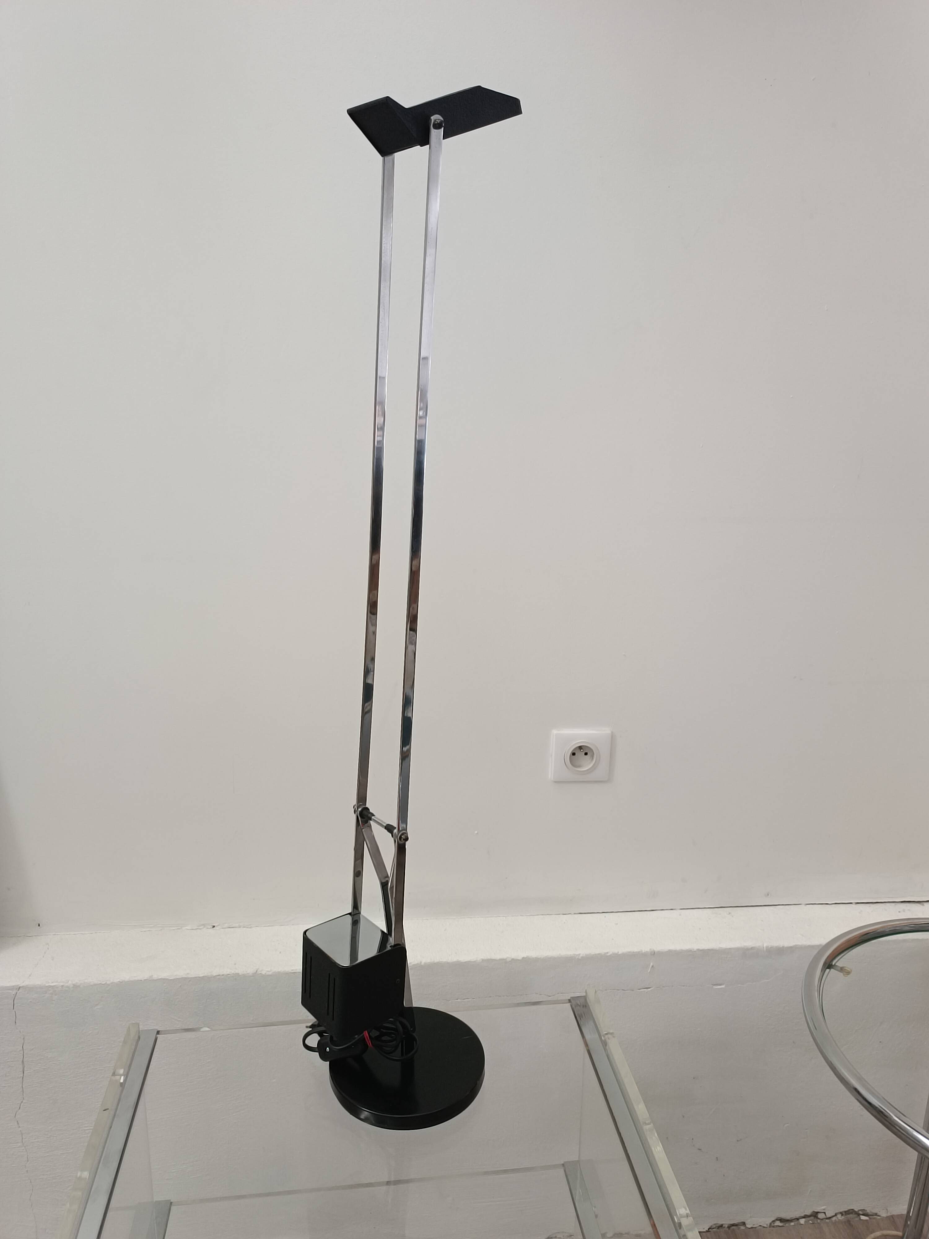 Large counterweight lamp Fase Swan Chrome Ed. 1980