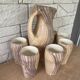 Vintage drink set Grandjean Jourdan Faux Bois Ceramic style