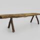 Brutalist wooden bench. Solid wood bench. Folk Art.