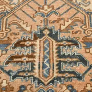 Navy Blue & Peach Oriental Persian Rug, Oriental Pattern Living Room Decor