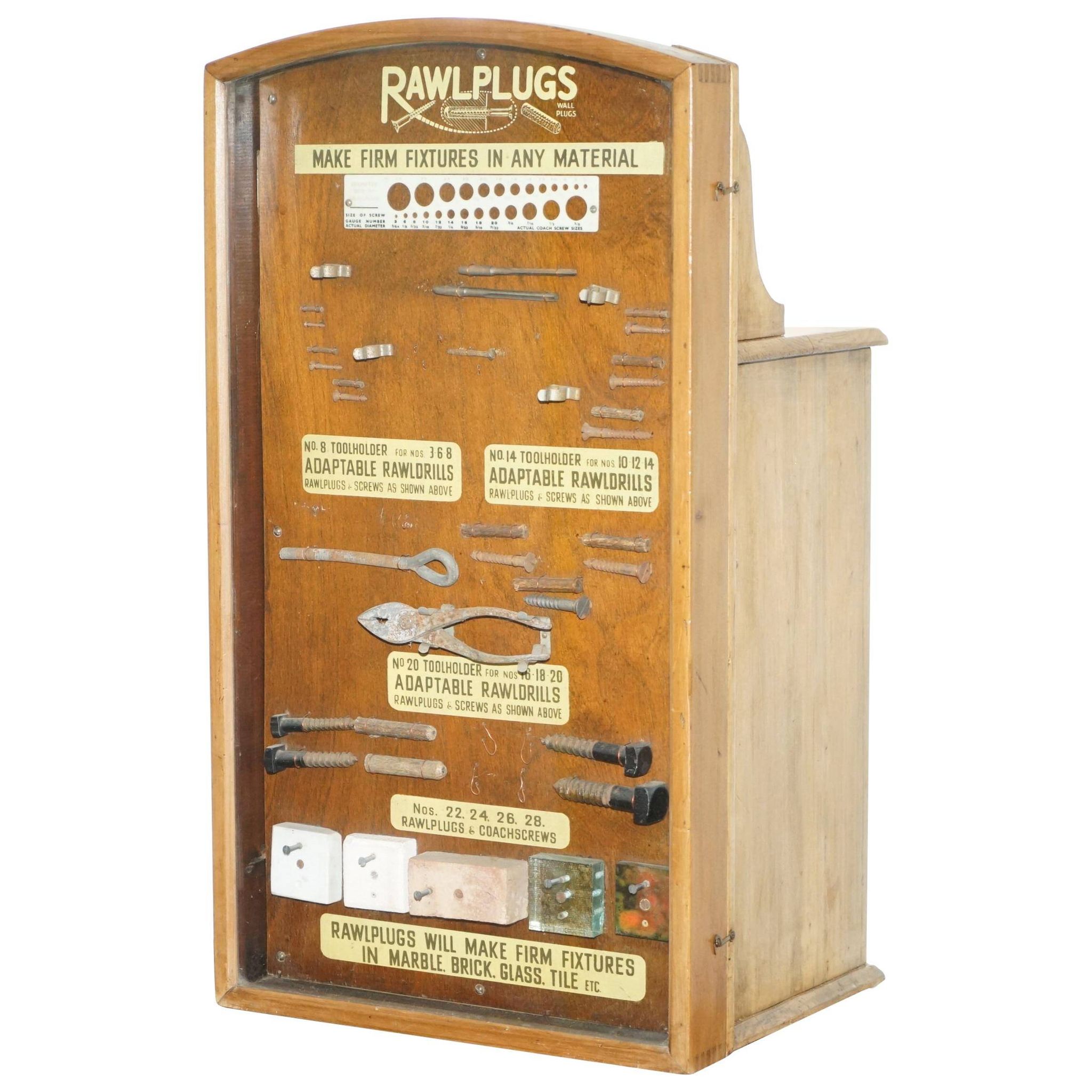 Meuble de présentation Rawl années 1950 avec tiroirs et vitrine