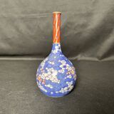 Asia, narrow neck ceramic vase, 20th century signature