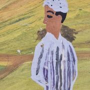 Saïd Aït Youssef (1920-1986) - Gouache on paper - Figures in the countryside