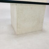 Italian Travertine Coffee Table, 1980s